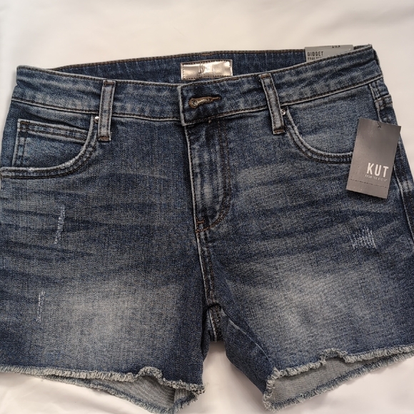 Kut from the Kloth Dark Blue Denim Shorts - Picture 1 of 3